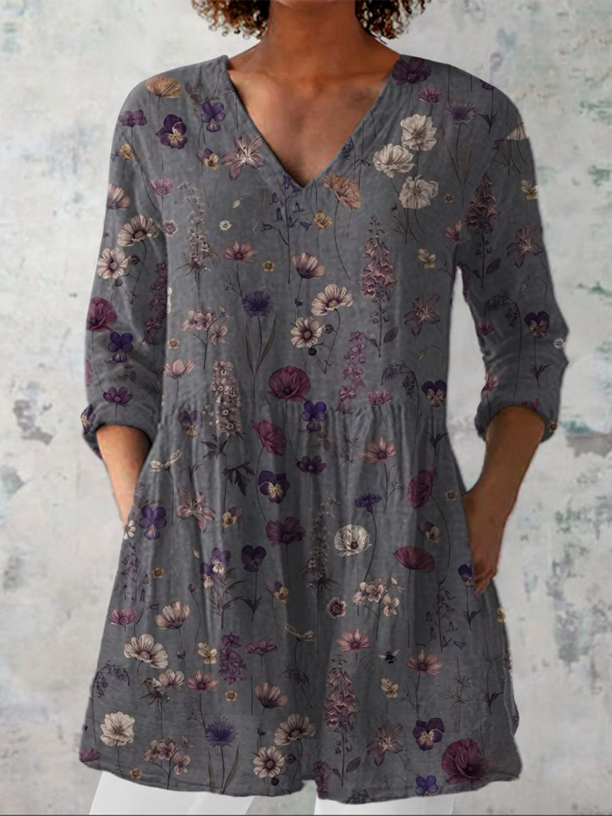 Kira | Chemise Longue à Imprimé Expressif