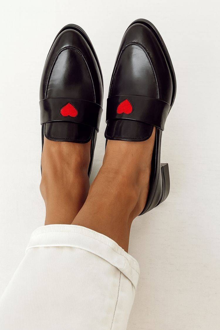 Agathe | Mocassins Pointus à Bride Cœur