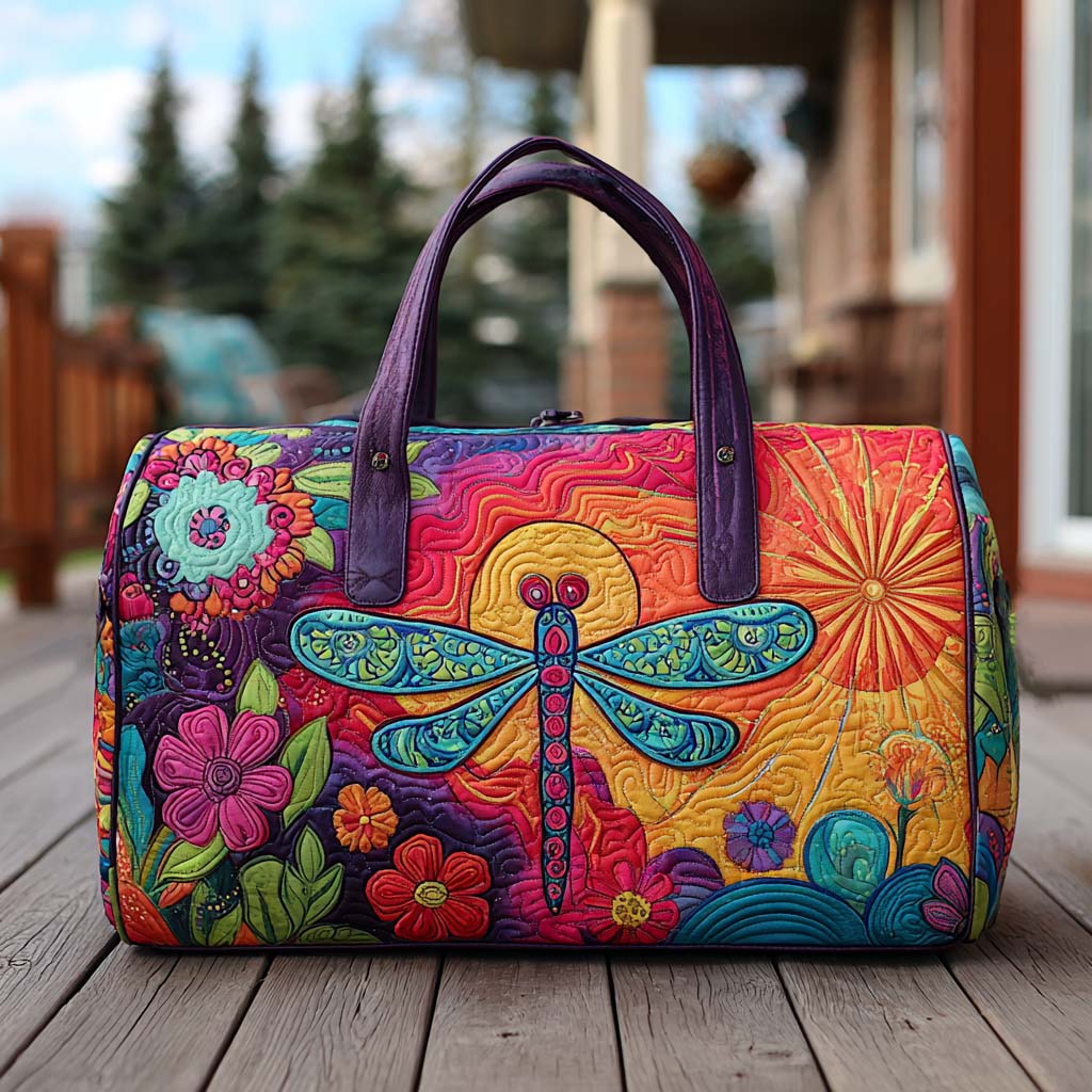 Giorgia | Sac de Voyage Matelassé Abeille parmi les Fleurs