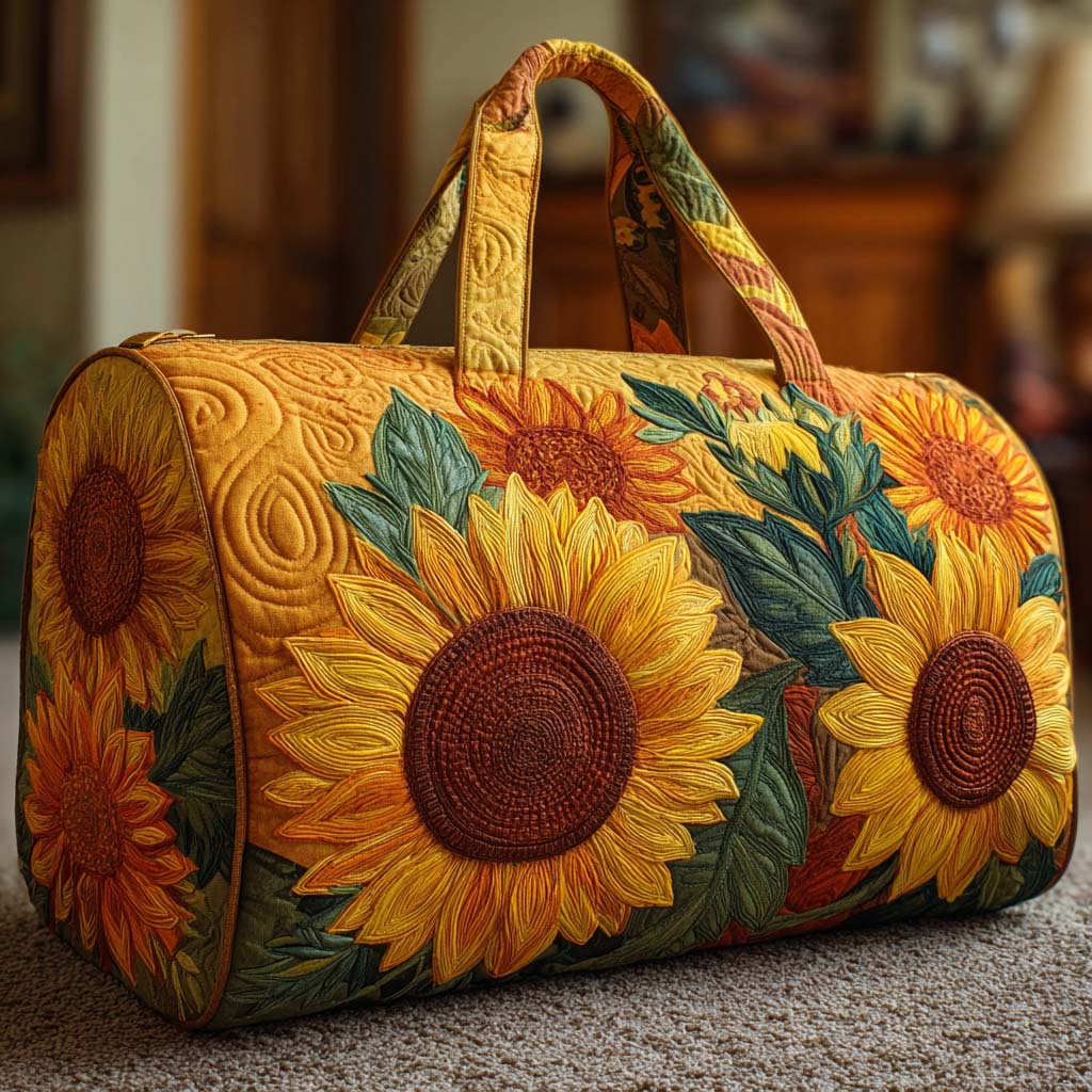 Ondina | Sac de Voyage Matelassé Fleurs en Bouton