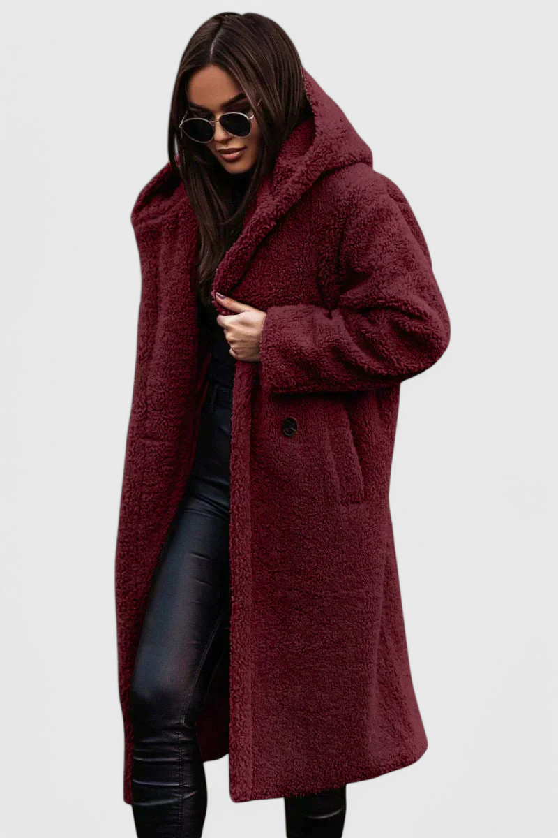 Mila | Manteau Long en Fausse Fourrure Douce à Coupe Décontractée