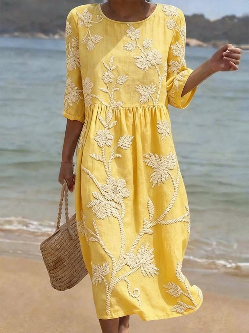 Robe décontractée femme à imprimé floral