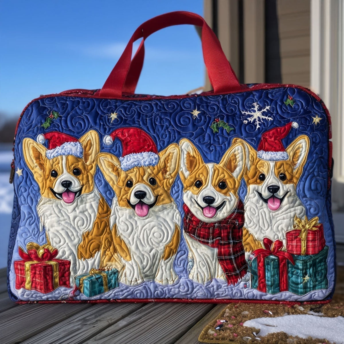 Delia | Sac de Voyage Matelassé Neige Silencieuse