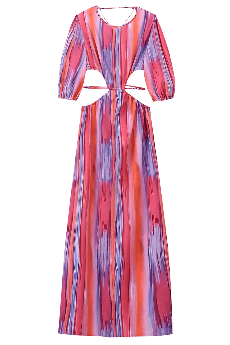 PAOLA | Robe midi fendue