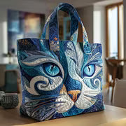 Renata | Sac Matelassé Chat Bleu