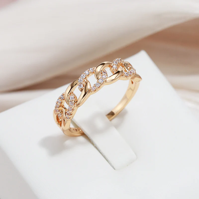 Debora | Bague Dorée à Maille Chic