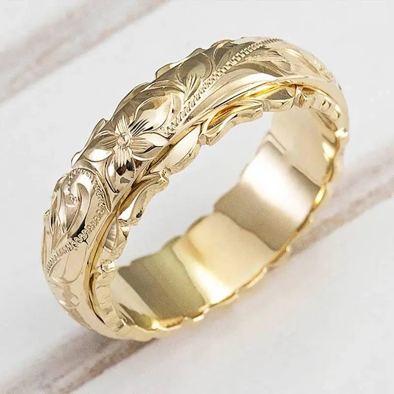 Katia | Bague Dorée Fleur Ancienne