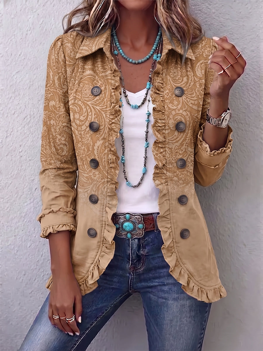 Palmira | Veste à Motif en Relief et Volants
