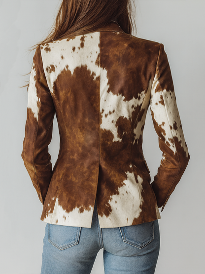 Clementine | Blazer Imprimé Animalier Vintage