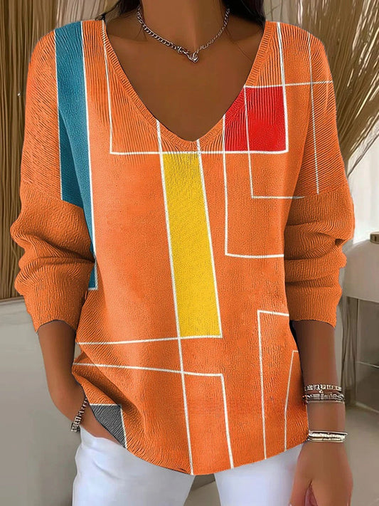 Fadime | Pull Col V Coloré