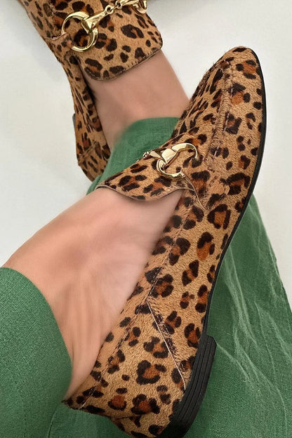 Édith | Mocassins Léopard à Boucle Métallique