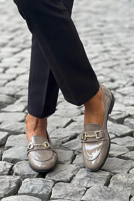 Inès | Mocassins Bout Rond à Boucle Métallique