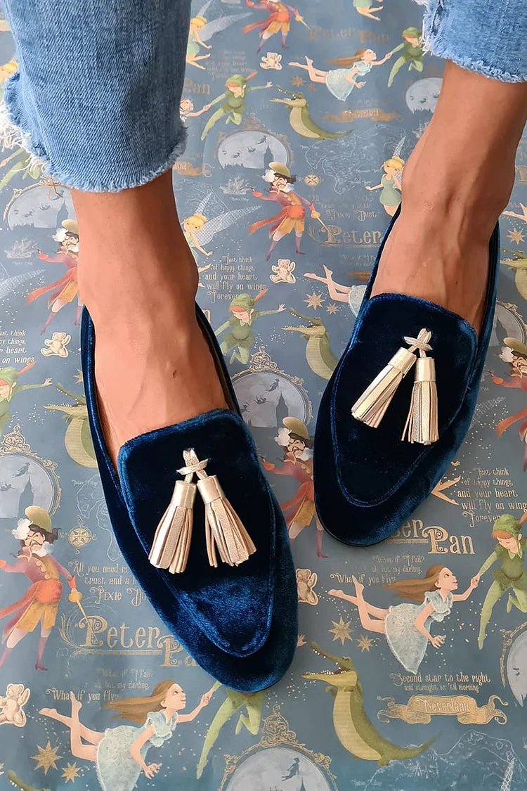 Mocassins plats slip-on rétro