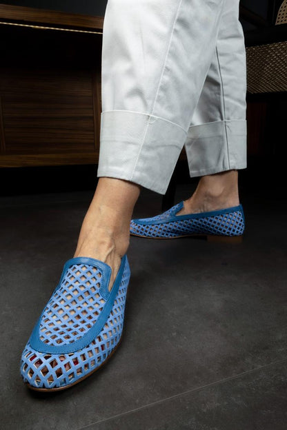 Lorène | Mocassins Bout Rond Patchwork Ajouré