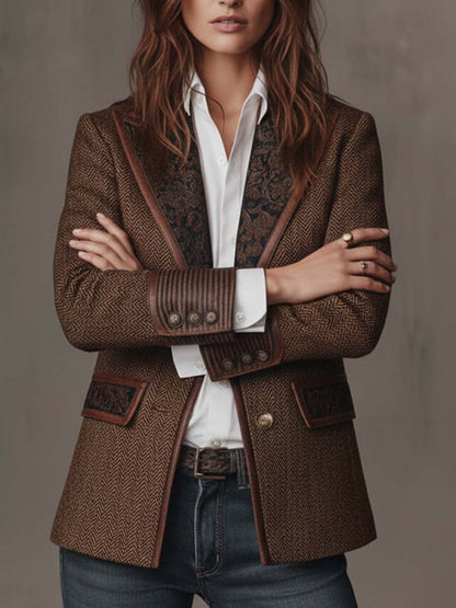 Arabella | Blazer à Empiècements Chevrons