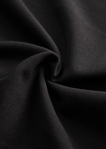 DALIA | Robe élégante à col mao et ceinture