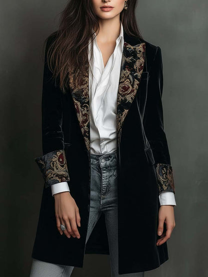 Josephine | Blazer Coupe Ajustée Imprimé Baroque