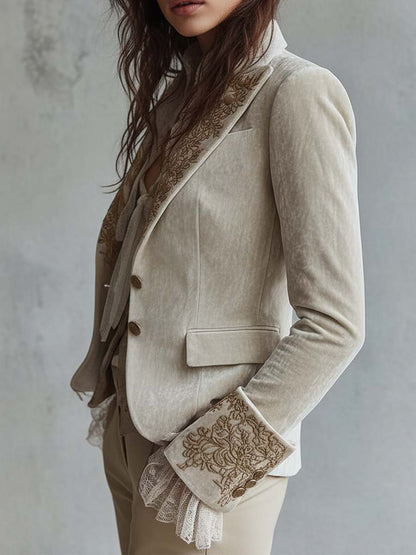 Genevieve | Blazer Brodé Ivoire