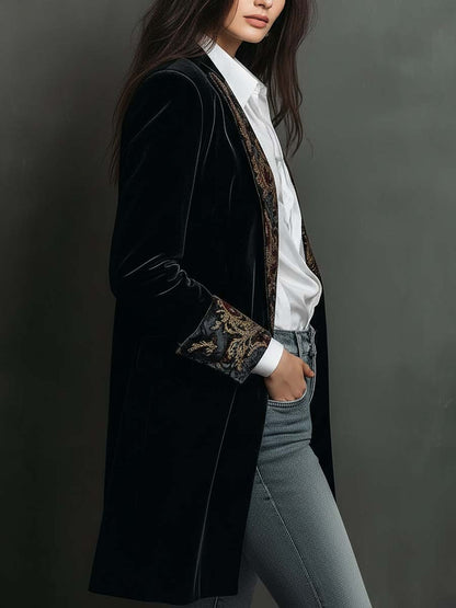 Josephine | Blazer Coupe Ajustée Imprimé Baroque