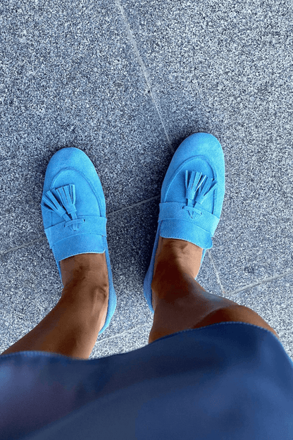 Mocassins en suédine Magenta