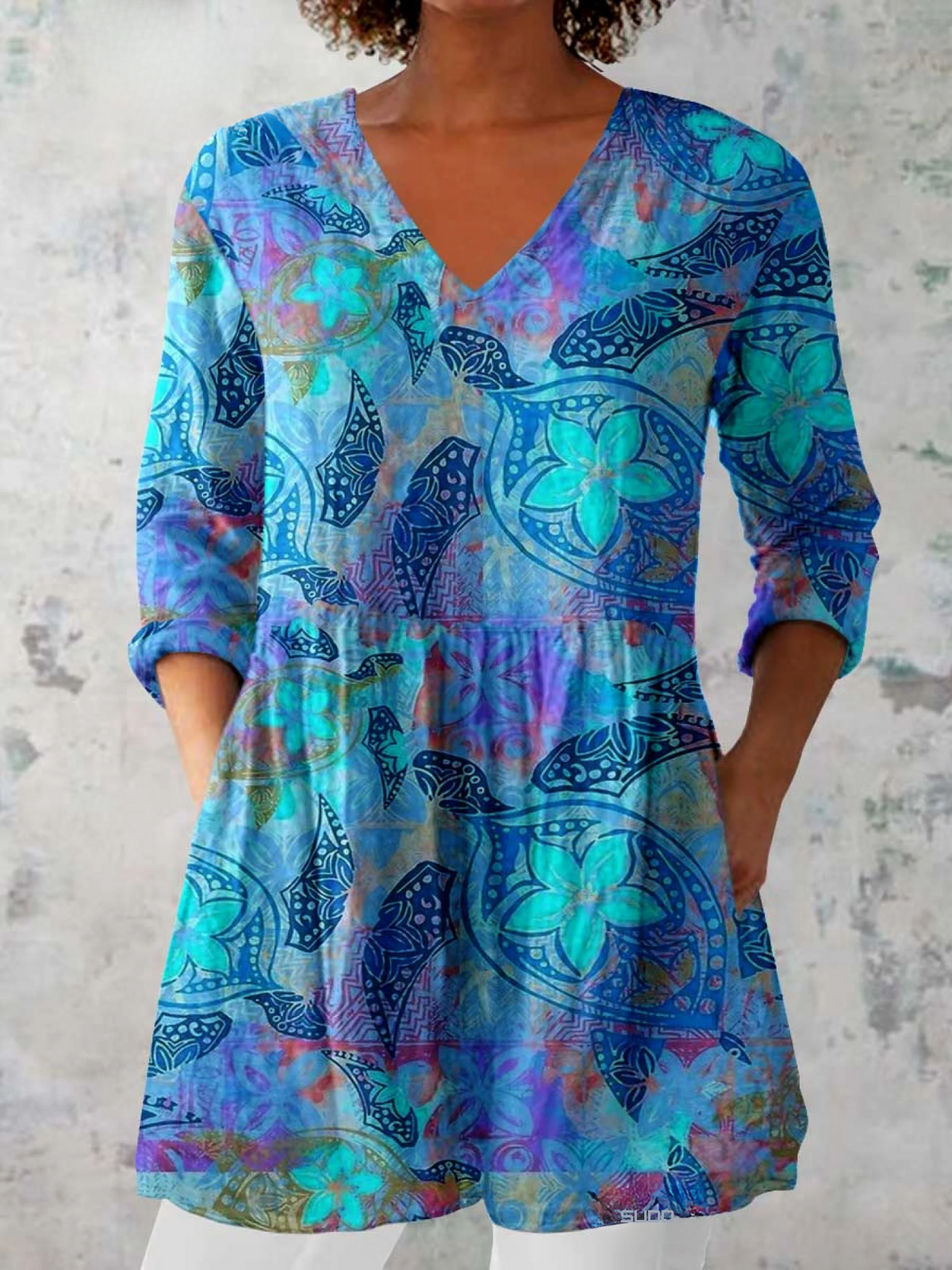 Riley | Chemise Longue à Imprimé Expressif