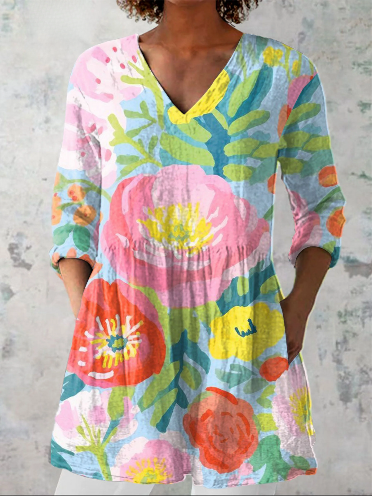 Ayra | Chemise Longue à Imprimé Expressif