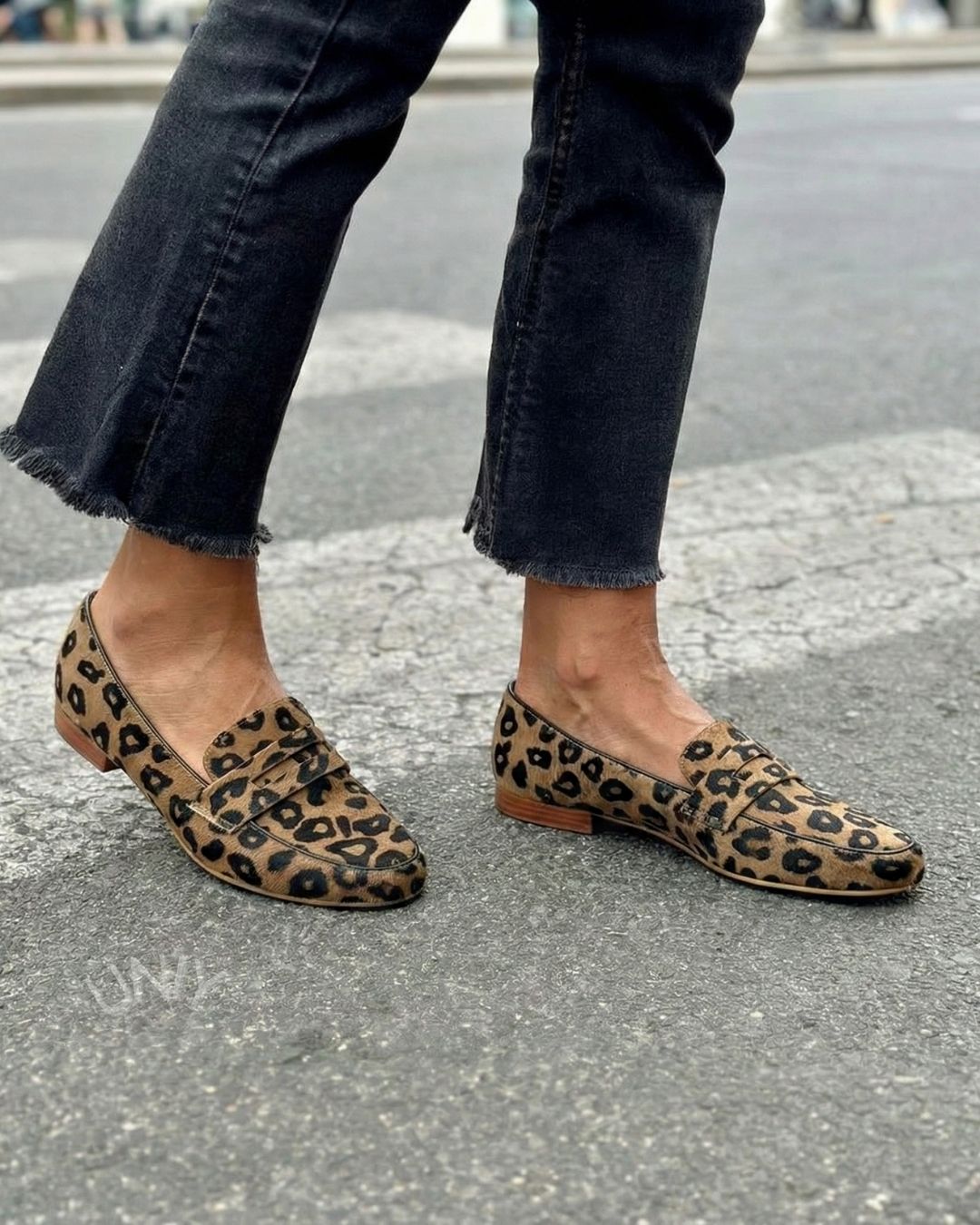 Lydie | Mocassins Penny Léopard à Bout Pointu