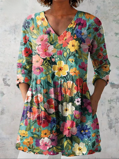 Keira | Chemise Longue à Imprimé Expressif
