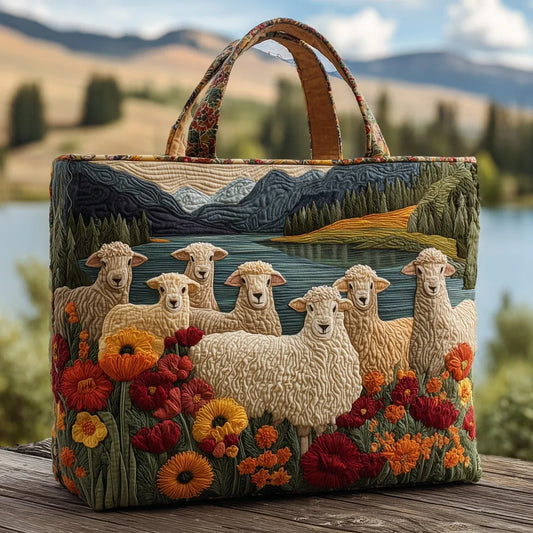 Tosca | Sac Matelassé Petits Moutons au Bord du Lac