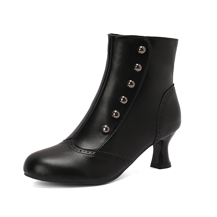 Ophélie | Bottines Métallisées Color Block Cloutées à Zip