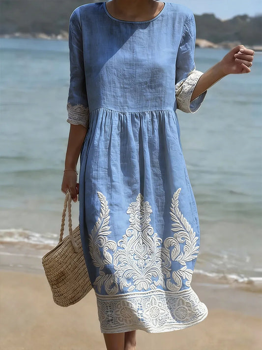Robe casual femme à imprimé floral