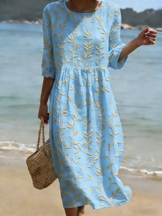 Robe casual femme à imprimé floral