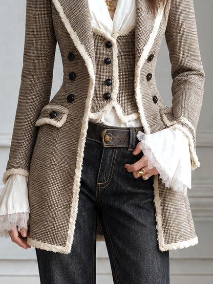 Nicolette | Manteau Bohème Kaki à Franges