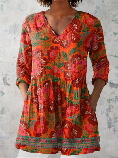 Kaia | Chemise Longue à Imprimé Expressif