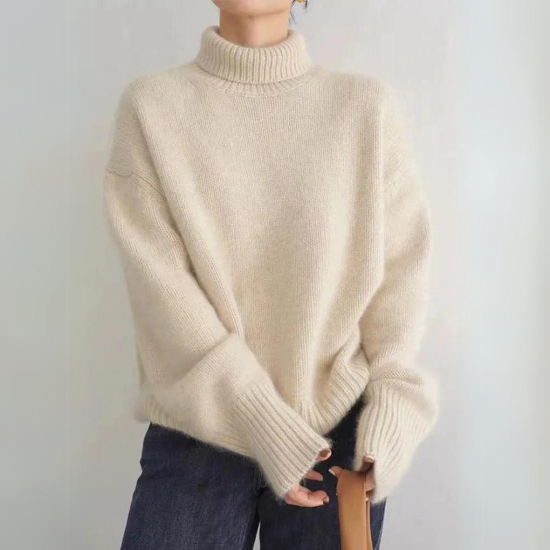Lena | Pull Col Montant en Cachemire