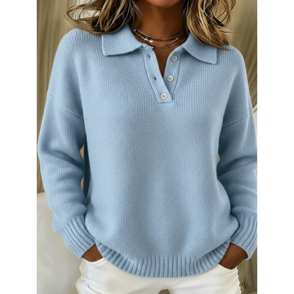 Livia | Pull Bleu Clair Confortable et Enveloppant