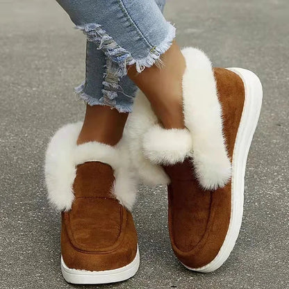 Corentine | Bottes d’Hiver Fourrées à Bout Rond