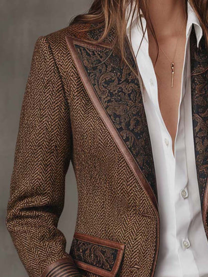 Arabella | Blazer à Empiècements Chevrons