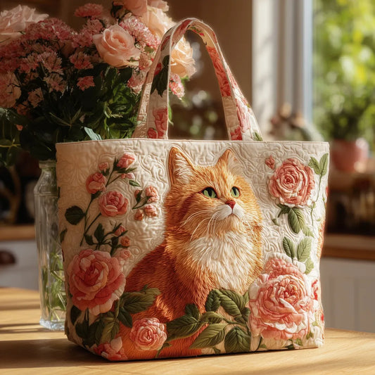 Noemi | Sac Matelassé Chat aux Roses Roses