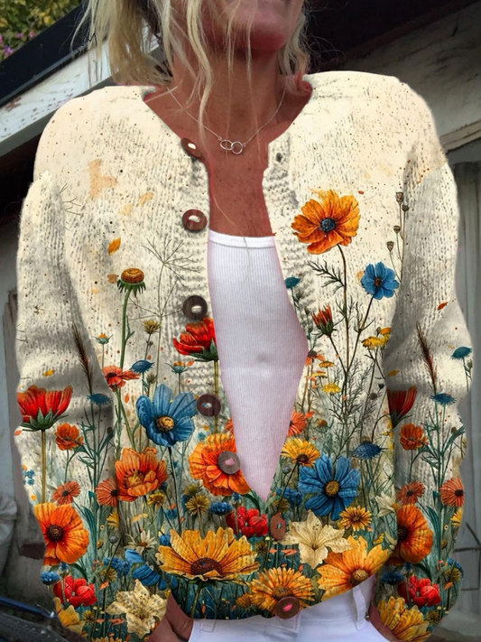 Adriana | Cardigan Fleuri Vintage