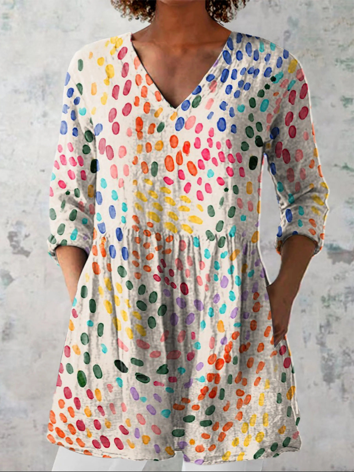 Noelle | Chemise Longue à Imprimé Expressif
