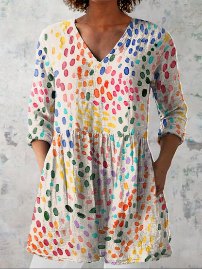 Noelle | Chemise Longue à Imprimé Expressif