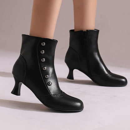 Ophélie | Bottines Métallisées Color Block Cloutées à Zip