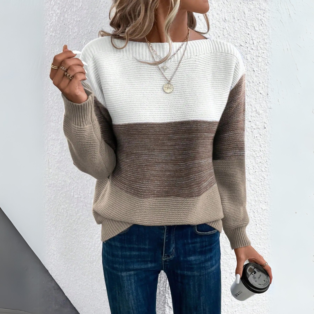 Clara | Pull Patchwork Tricolore
