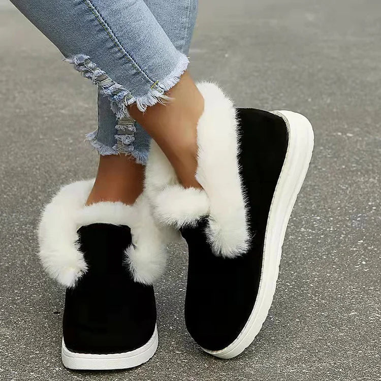 Corentine | Bottes d’Hiver Fourrées à Bout Rond