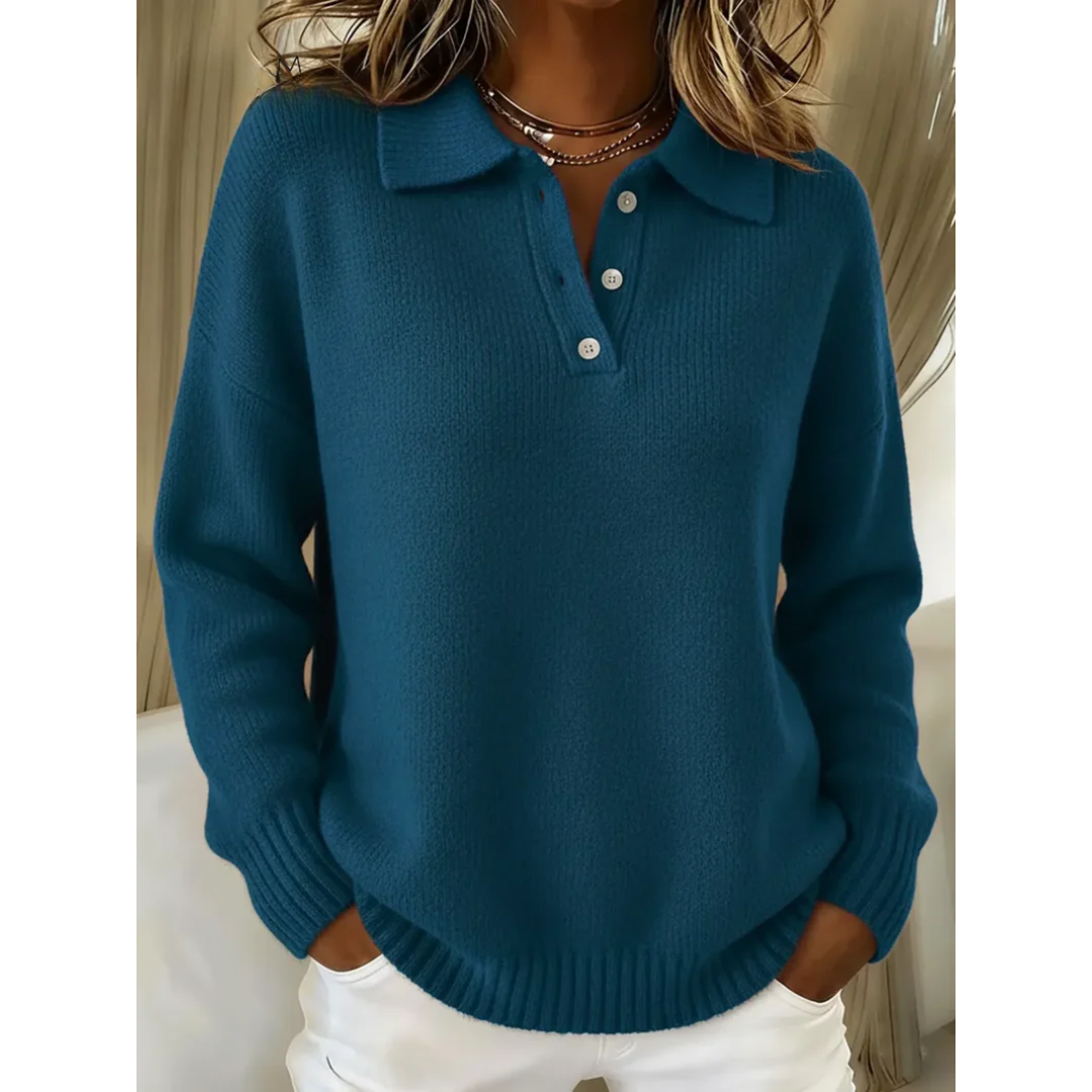 Livia | Pull Bleu Clair Confortable et Enveloppant