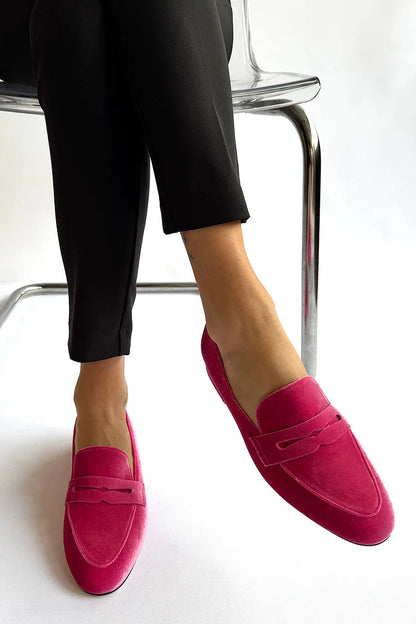 Océane | Mocassins Bout Rond en Velours Patchwork