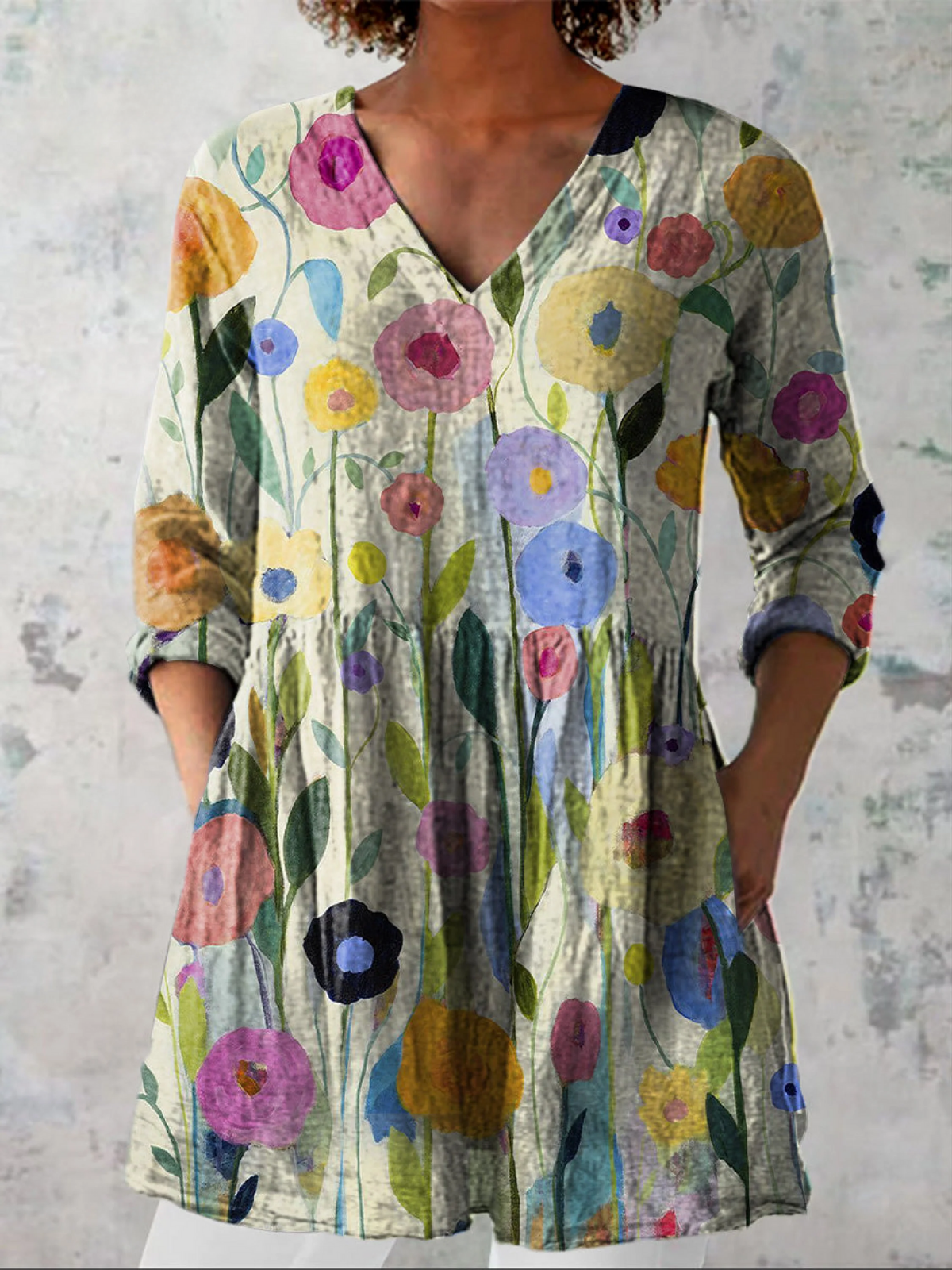 Remi | Chemise Longue à Imprimé Expressif
