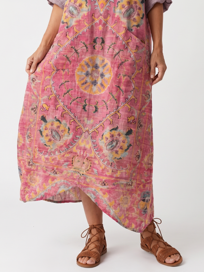 Domenica | Robe Midi Ample Imprimée à Poches