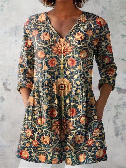 Liora | Chemise Longue à Imprimé Expressif